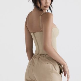 Audette Camel Structured Corset - Image 11