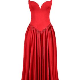 Coquette Scarlet Halter Midi Dress - Image 2