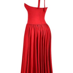 Coquette Scarlet Halter Midi Dress - Image 3