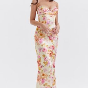 Josefina Ivory Floral Maxi Dress - Image 5