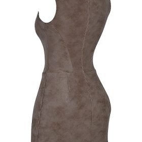 Pandora Mocha Corset Mini Dress - Image 3