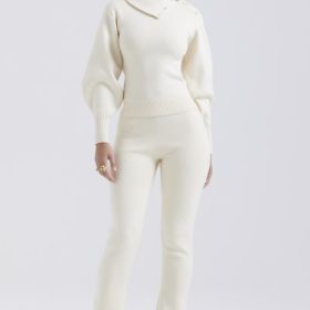 Adelita Cream Cashmere Blend Sweater - Image 6