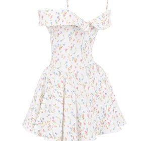 Elida White Posy Print Corset Mini Dress - Image 3