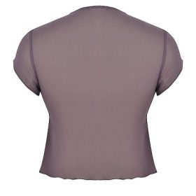 Maia Dark Mauve Tie Front Top - Image 4