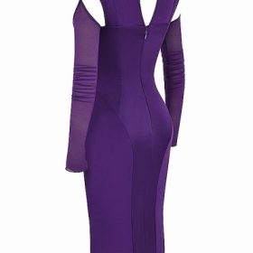 Talika Grape Corset Midi Dress - Image 3