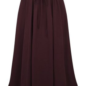 Cora Rich Brown Gathered Midi Skirt - Image 2
