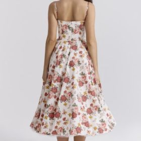 Mademoiselle Italian Rose Print Tulle Midi Dress - Image 14