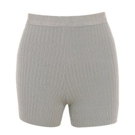 Eden Grey Marl Bandage Shorts - Image 2