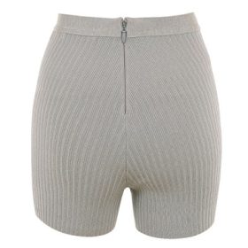 Eden Grey Marl Bandage Shorts - Image 4