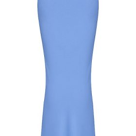 Clara Blue Satin Bias Cut Midi Skirt - Image 4