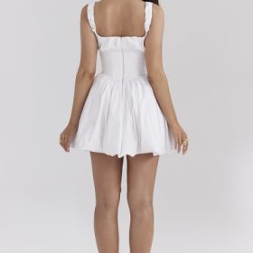 Le Puff White Cotton Tulle Mini Dress - Image 10