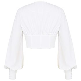 Mirabelle White Lace Up Corset - Image 4
