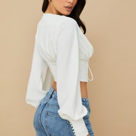 Mirabelle White Lace Up Corset - Image 11