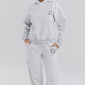 Muse Light Grey Marl Hoodie - Image 5