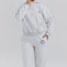 Muse Light Grey Marl Hoodie - Image 9