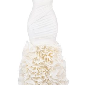 Gabrielle Ivory Strapless Ruffle Bridal Gown - Image 2