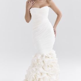 Gabrielle Ivory Strapless Ruffle Bridal Gown - Image 7