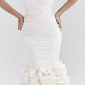 Gabrielle Ivory Strapless Ruffle Bridal Gown - Image 8