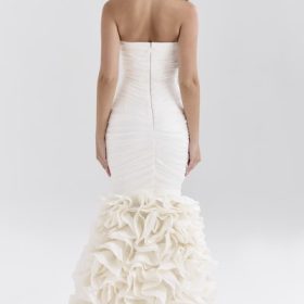 Gabrielle Ivory Strapless Ruffle Bridal Gown - Image 10