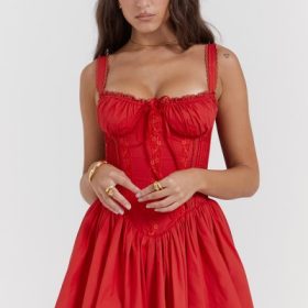 Pietra Cherry Corset Mini Dress - Image 11