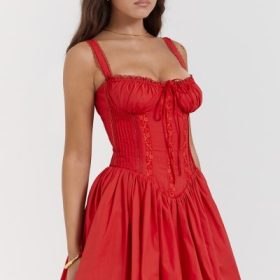 Pietra Cherry Corset Mini Dress - Image 12