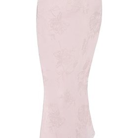 Luisette Pink Metallic Floral Satin Midi Skirt - Image 3