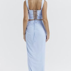 Vesper Soft Blue Maxi Skirt - Image 12