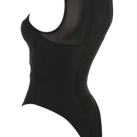 Chiara Black Sleeveless Bandage Bodysuit - Image 3