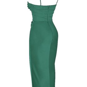 Teia Forest Draped Corset Midi Dress - Image 3