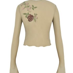 Asra Artichoke Floral Tie Front Top - Image 4